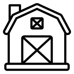 Poster - Vector Design Barn Icon Style