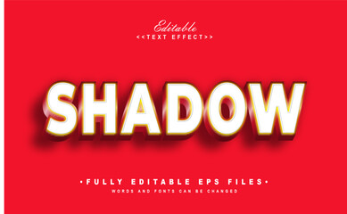 Poster - editable white shadow text effect in gradient.typhography logo