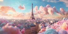 Cotton Candy Paris Fantasy, Generative Ai