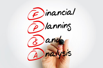 Poster - fpa financial planning and analysis - set of four activities that support an organization's financia
