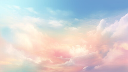 Poster - Sky soft light 3d rendering illustration of gradient pastel background abstract texture pattern  in sweet color. 