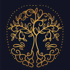 Tree of Life , Yggdrasil vector	
