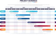 © aohodesign - Project schedules template or Planning calendar. Business schedule timeline.