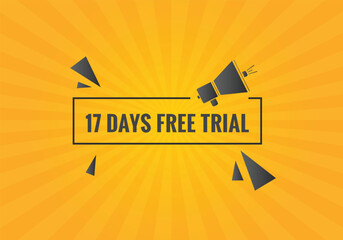 17 days Free trial Banner Design. 17 day free banner background