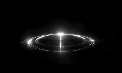 Wall Mural - glow swirl light effect. circular lens flare. abstract rotational lines on transparent background