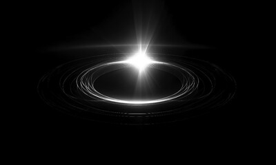 Wall Mural - glow swirl light effect. circular lens flare. abstract rotational lines on transparent background