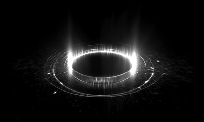 Wall Mural - glow swirl light effect. circular lens flare. abstract rotational lines on transparent background