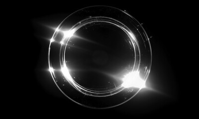Wall Mural - glow swirl light effect. circular lens flare. abstract rotational lines on transparent background