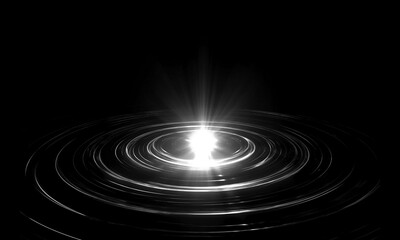 Wall Mural - glow swirl light effect. circular lens flare. abstract rotational lines on transparent background