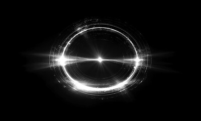 Wall Mural - glow swirl light effect. circular lens flare. abstract rotational lines on transparent background