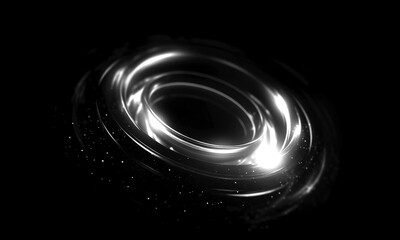 Wall Mural - glow swirl light effect. circular lens flare. abstract rotational lines on transparent background