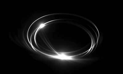 Wall Mural - glow swirl light effect. circular lens flare. abstract rotational lines on transparent background