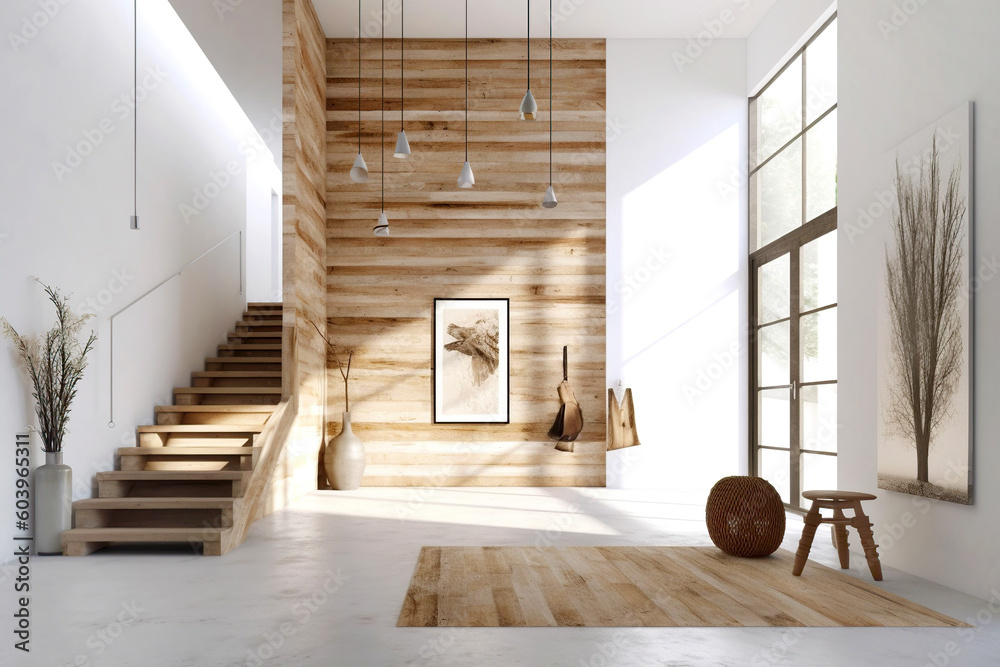 Illustration of Scandinavian Apartment Renovation Grid-Free