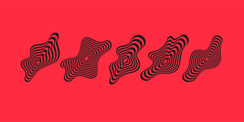Poster - set the amorphous element with the effect of visual distortion.