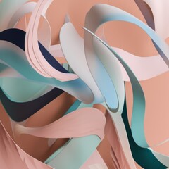A close up of a bunch of paper flowers. Generative AI image.