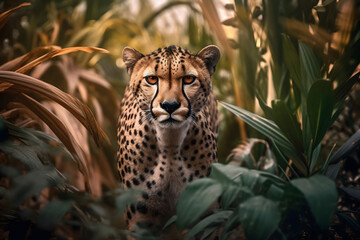 close up exotic animal in natural habitat