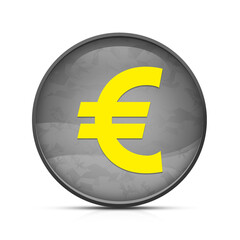 Wall Mural - Euro sign icon on classy splash black round button illustration