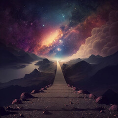 Wall Mural - Path to heaven