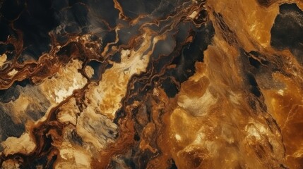 Wall Mural - gold and orange rusted marble granite stone textured background wallpaper. generative ai
