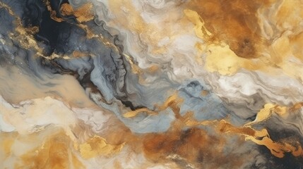 Wall Mural - gold and orange rusted marble granite stone textured background wallpaper. generative ai