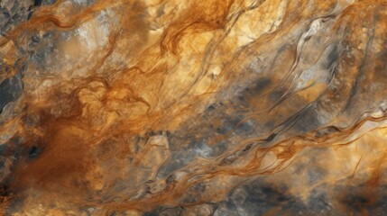 Wall Mural - gold and orange rusted marble granite stone textured background wallpaper. generative ai