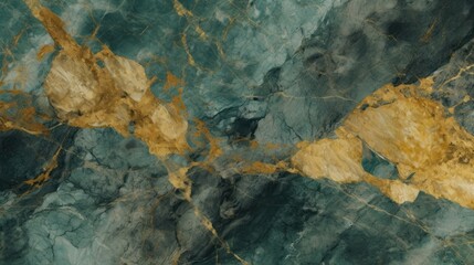 Wall Mural - gold and green marble stone textured background wallpaper. generative ai