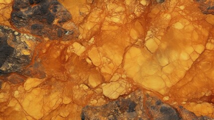 Wall Mural - gold and orange rusted marble granite stone textured background wallpaper. generative ai