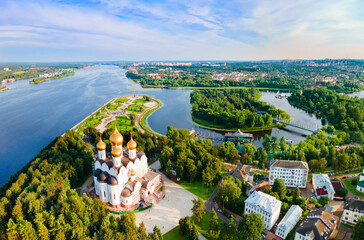 Wall Mural - Assumption Cathedral aerial view, Yaroslavl