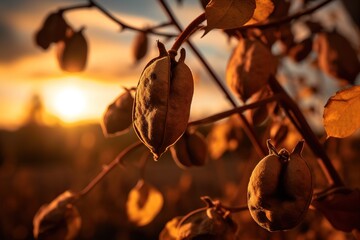 Wall Mural - a magnified view of the leaves of a plant. Generative AI