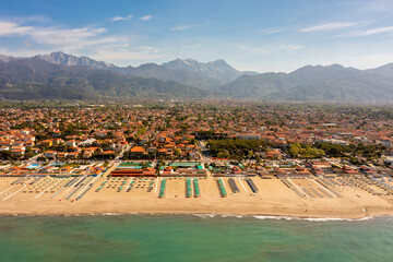 Wall Mural - forte dei marmi coast view on summer