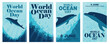 illustration world ocean day, protect nature and the environment. save the environment. vector template for card, poster, banner, flyer. vector