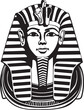Egyptian king Tutankhamun, Ancient Egyptian mask of the pharaoh Tutankhamun vector illustration, EPS