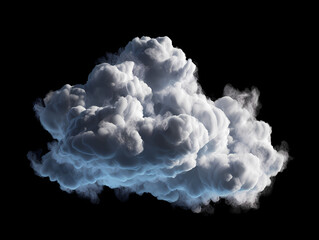 Isolated cloud on black background