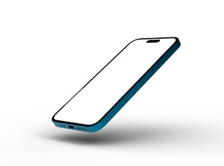 Sticker - 3d smartphone with blank screen isolated