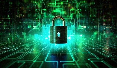 Poster - cyber security, digital crime concept, data protection