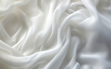 white satin dreams. smoothness and shimmering curves creating textured elegance, generative ai