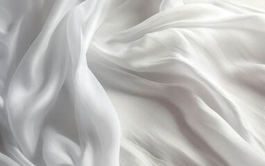 Satin Silk Serenade. Velvety Touch and Textured Effects Evoking Elegance on White, Generative AI