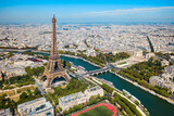 Fototapeta Boho - Eiffel Tower aerial view, Paris