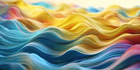 Canvas Print - Abstract multicolored swirling background, generative ai