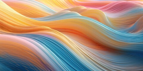 Canvas Print - Abstract multicolored swirling background, generative ai