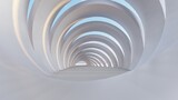 Fototapeta Przestrzenne - Abstract architecture background arched interior 3d render