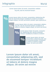 Poster - Infographic poster or banner. Colorful bars with percentage and text. Working with statistics and data visualization. Graphic element for corporate website. Flat vector illustration
