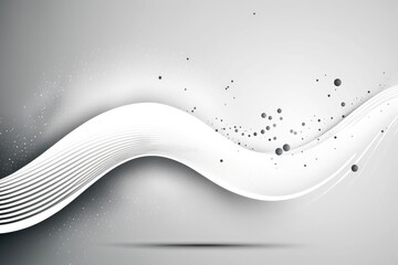 Sticker - White wave shaped background material, AI generated