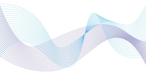 Poster - Beautiful abstract wave line technology background