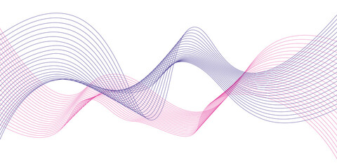 Poster - Beautiful abstract wave line technology background