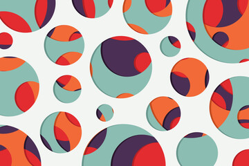 Paper cut circle pattern abstract background design