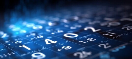 Leinwandbilder - Binary number data machine learning visualization system technology background. Generative AI technology.