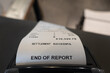 © primestockphotograpy - Credit card machine roll at end of day showing collections.