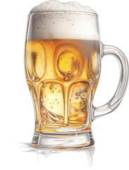 Sticker - A cup of beer transparent background