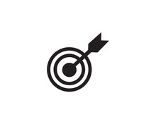 Dart Board Aim Icon Vector Symbol Design Illusration